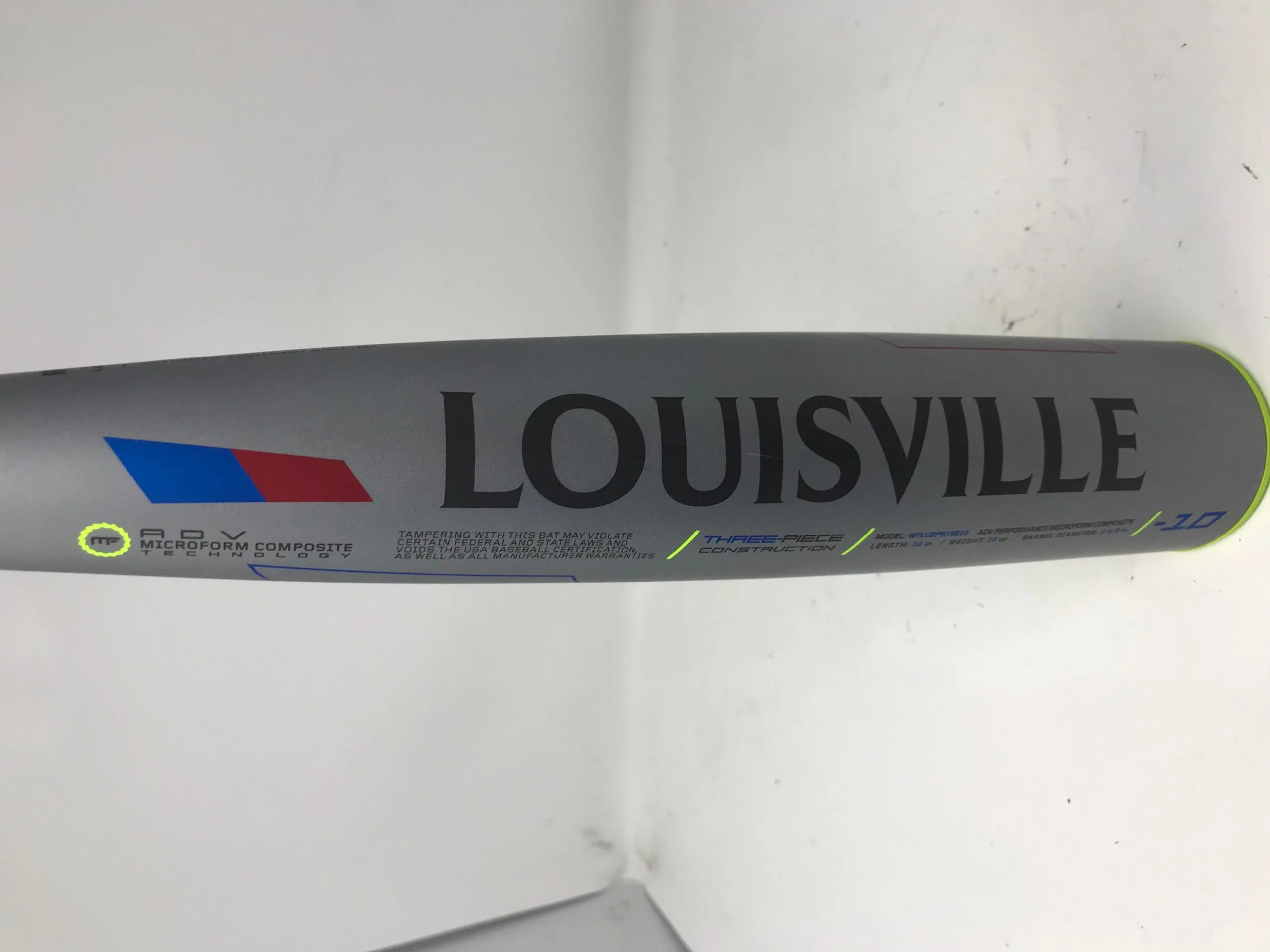 Used Louisville Slugger, Prime 919 30/20 USA Youth Baseball Bat 2 5/8 -10 2 Used Louisville Slugger, Prime 919 30/20 USA Youth Baseball Bat 2 5/8 -10 - Image 2