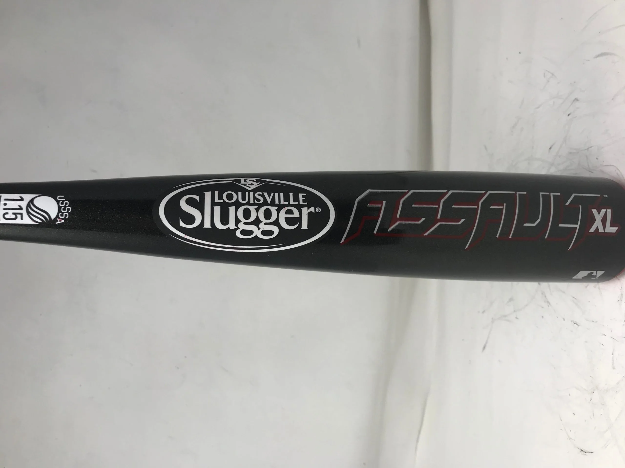 LOUISVILLE SLUGGER Used Louisville SLAS14-RX Assault 27/17 Senior League Bat WARRANTY 1 LOUISVILLE SLUGGER Used Louisville SLAS14-RX Assault 27/17 Senior League Bat WARRANTY