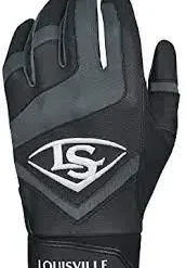 New Louisville Slugger Genuine Adult XX-Large Batting Gloves Black/Black/