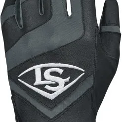 New Louisville Slugger Genuine Youth Medium Batting Gloves Black/White