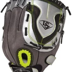 New Louisville Slugger 11.5-Inch FG Diva Softball Infielders Gloves Slvr/Blk RHT