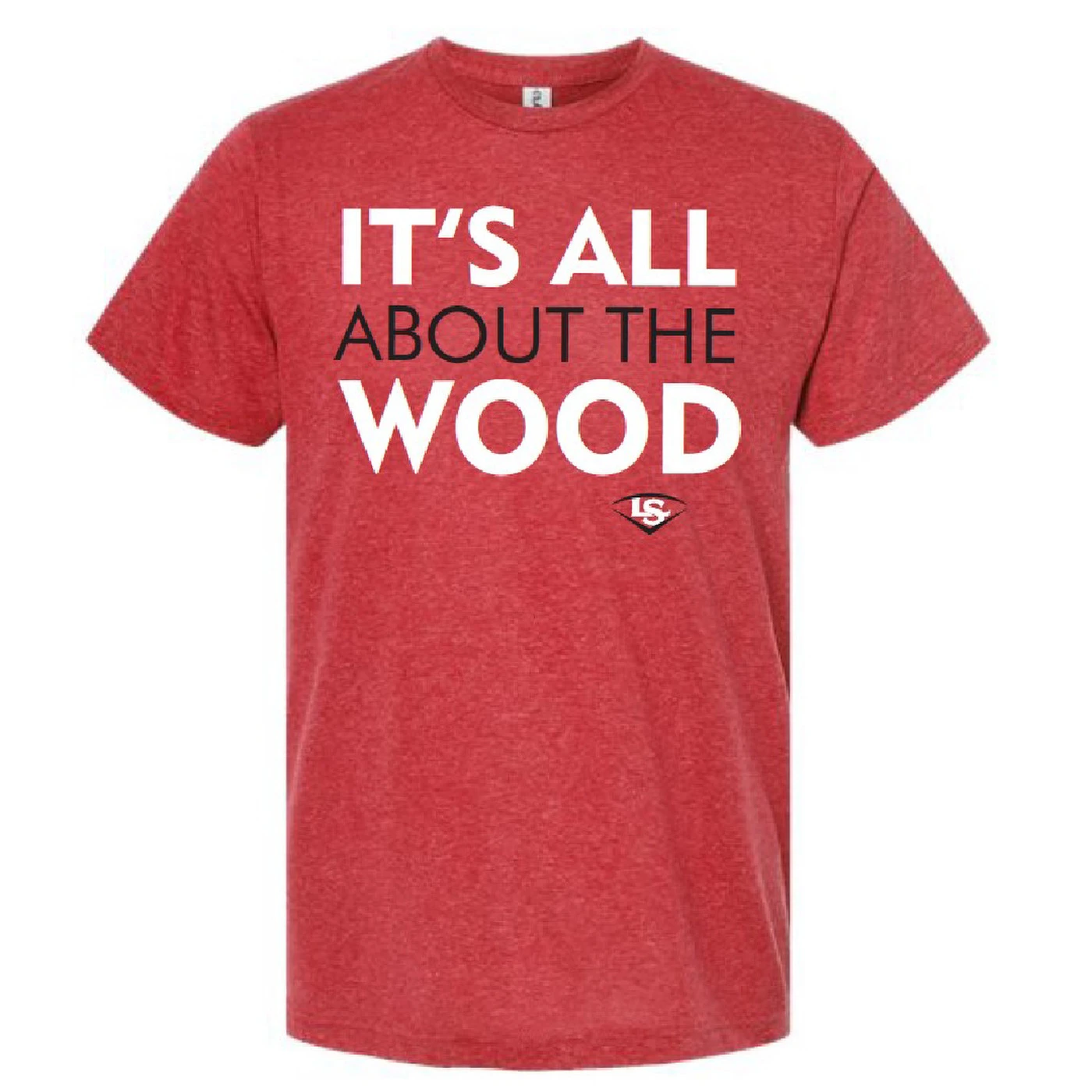 LOUISVILLE SLUGGER It's All About The Wood Red T-Shirt 1 LOUISVILLE SLUGGER It's All About The Wood Red T-Shirt