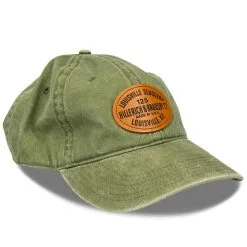 LOUISVILLE SLUGGER Leather Patch Pigment Dye Hat Olive