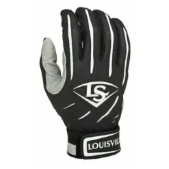 New Louisville Slugger Men's Medium Series 5 Batting Gloves Black/White