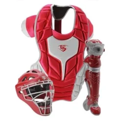 New Louisville Slugger Series 5 Catchers Kit Complete Scarlet/Gray Baseball