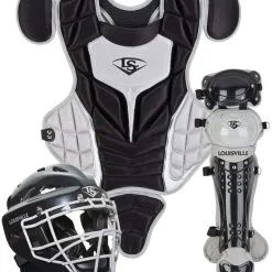New Louisville Slugger Series 5 Catcher's Set Ages 9-12 Black/Gray
