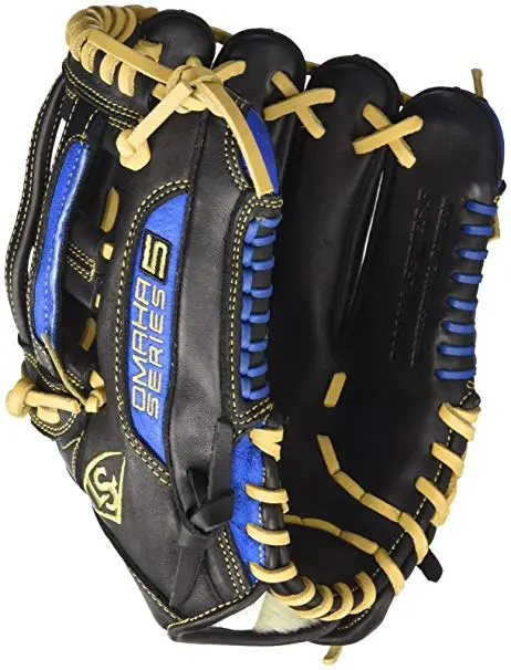 New Louisville Slugger Omaha Series 5 S5RL6-1150 Baseball Glove RHT 11.5" Bk/Bl 1 New Louisville Slugger Omaha Series 5 S5RL6-1150 Baseball Glove RHT 11.5" Bk/Bl