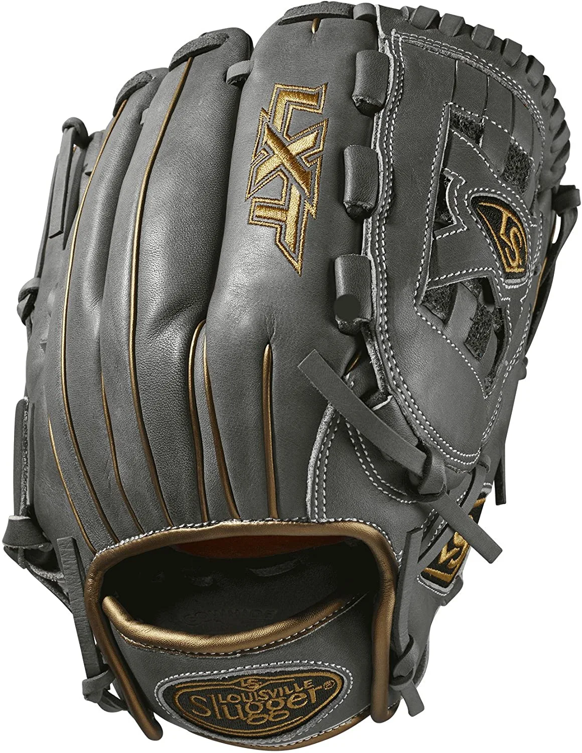 New Louisville Slugger 2019 LXT 12" Pitcher's Fastpitch Glove RHT Grey/Gold 1 New Louisville Slugger 2019 LXT 12" Pitcher's Fastpitch Glove RHT Grey/Gold